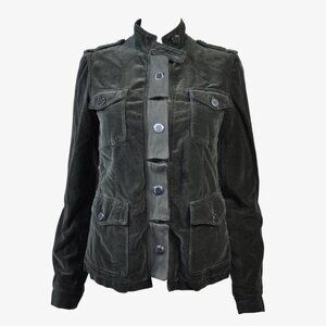 EMPORIO ARMANI Women's Velvet Military-style Jacket, S